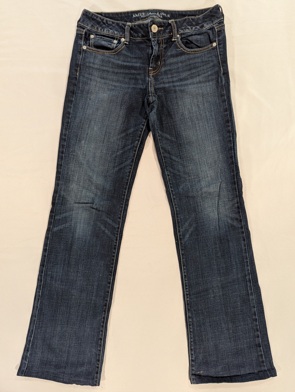 American Eagle Outfitters Jeans Womens 10 Tall Blue Wash Boyfriend Stretch Denim